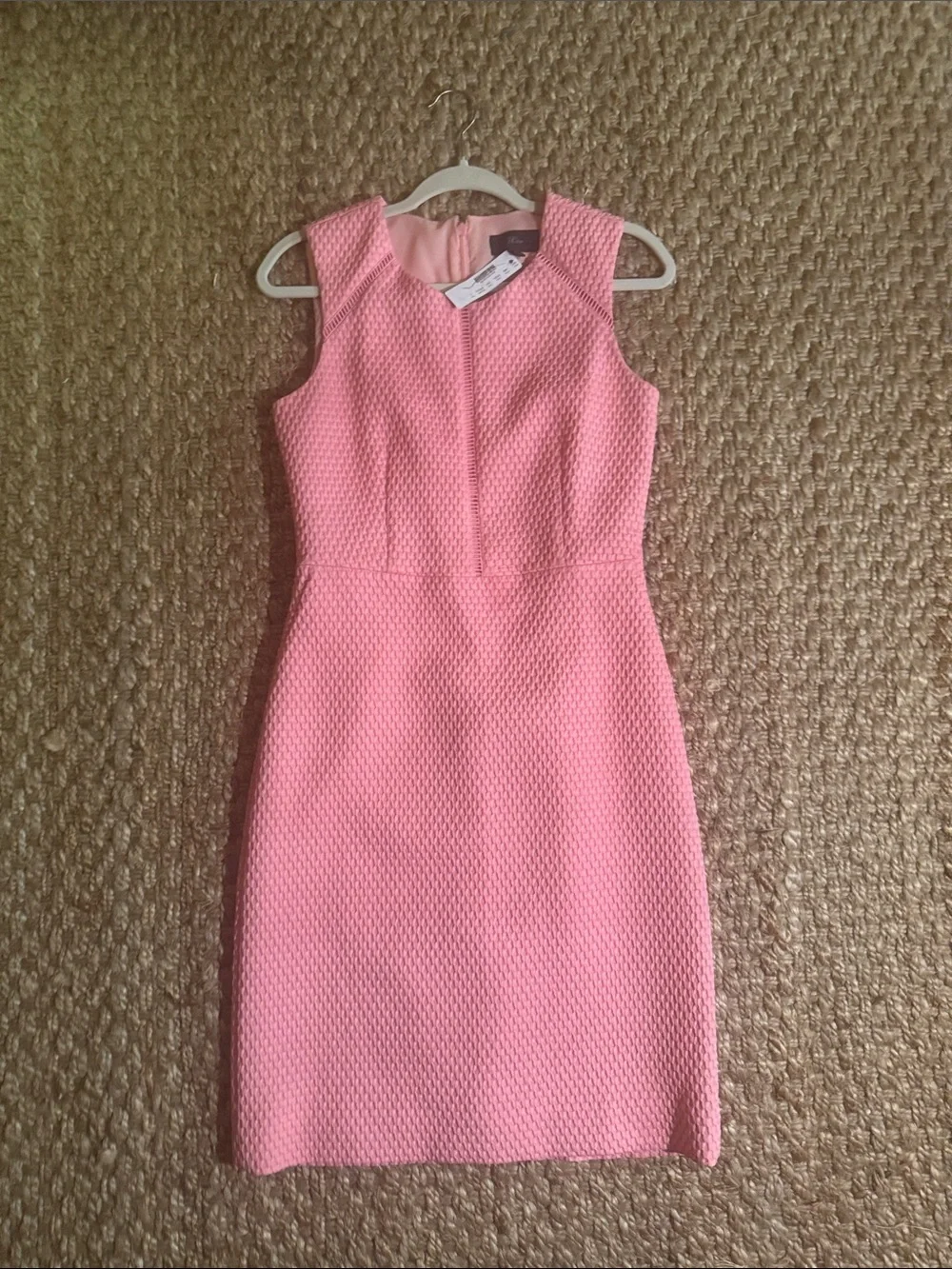 J. Crew Sleeveless Pink Textured Sheath Dress